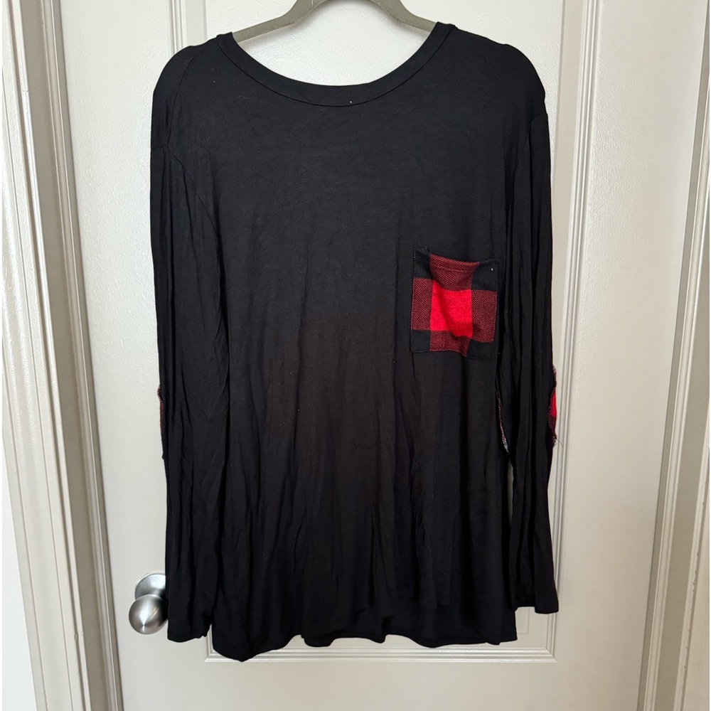 Zenana Long Sleeve Buffalo Plaid Top